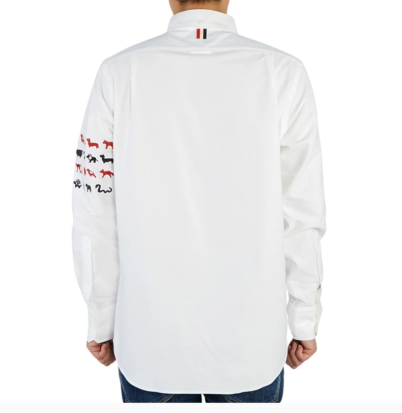 商品Thom Browne|THOM BROWNE 男士白色棉质衬衫 MWL272E-06177-100,价格¥3062,第6张图片详细描述