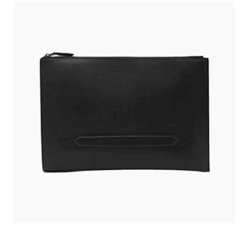 商品Salvatore Ferragamo|SALVATORE FERRAGAMO 男士黑色签名皮革文件包 24-0480-723517,价格¥2948,第6张图片详细描述