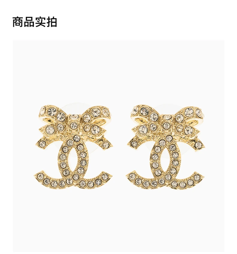 商品[国内直发] Chanel|CHANEL 金色女士耳钉 ABA922,价格¥9526,第3张图片详细描述