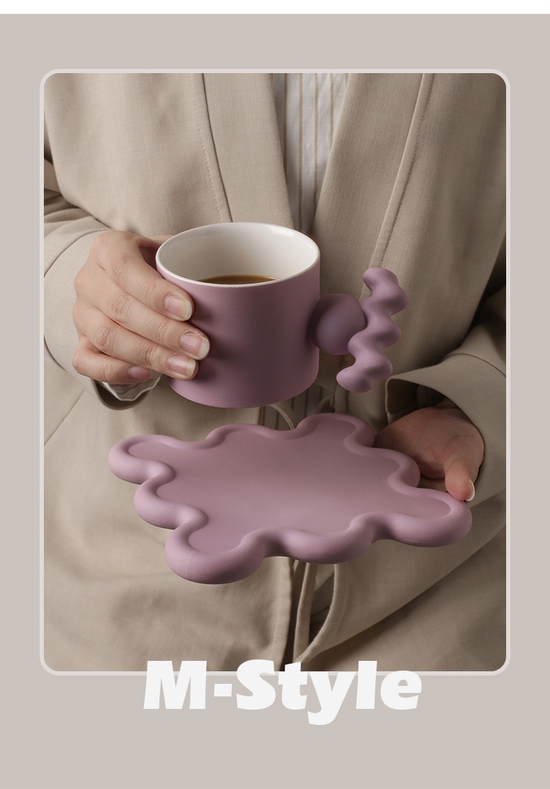 商品[国内直发] YeeCollene|ins风创意陶瓷咖啡杯水杯茶杯套装个性马克杯克莱因蓝杯,价格¥194,第10张图片详细描述