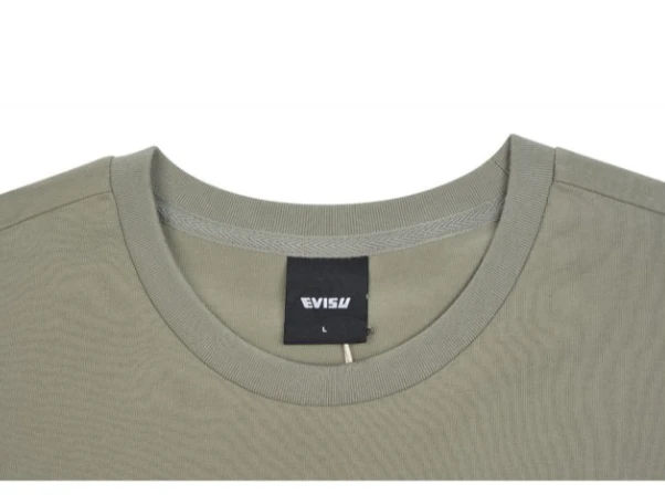 商品Evisu|【享贝家】ZY-（预售款）EVISU 福神 胸前字母小标休闲圆领短袖T恤 男女同款 EV5UTS901,价格¥148,第9张图片详细描述