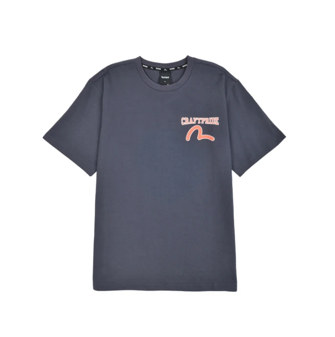 商品Evisu|【享贝家】(国内现货-QD)EVISU 福神 字母印花图案短袖T恤 男女同款 炭灰色 EU2UTS903CC,价格¥197,第3张图片详细描述