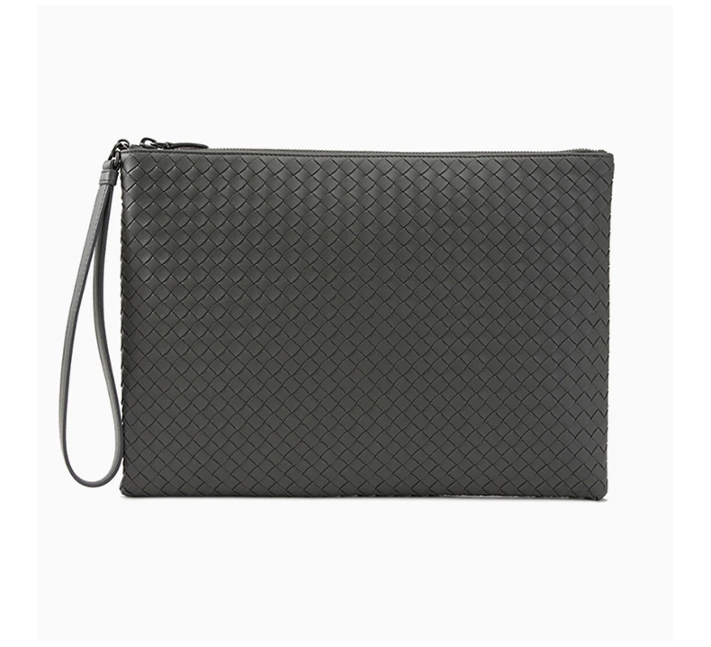 商品[国内直发] Bottega Veneta|BOTTEGA VENETA 浅灰色男士手拿包 442242-V001O-8522,价格¥7914,第6张图片详细描述