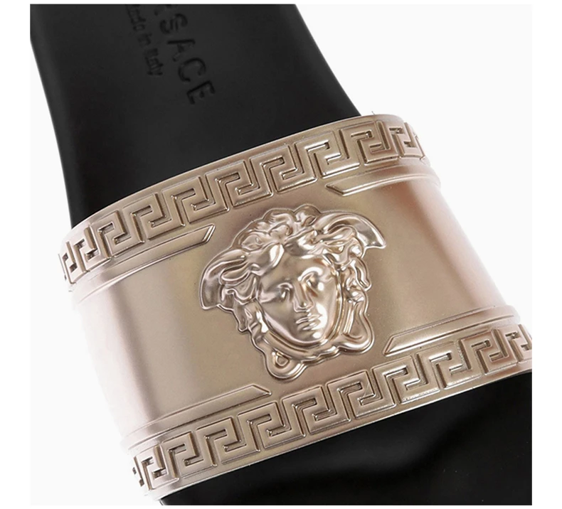 商品Versace|VERSACE 男士金色橡胶海拖鞋 DSU5883-DG0LG-D914,价格¥1755,第8张图片详细描述