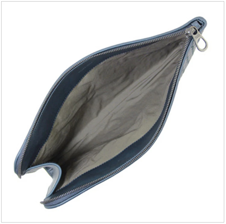 商品[国内直发] Bottega Veneta|Bottega Veneta 葆蝶家 男士羊皮蓝色编织手拿包 224052-V4651-4013,价格¥6335,第5张图片详细描述