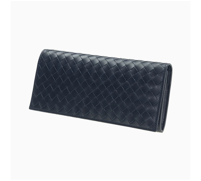 商品[国内直发] Bottega Veneta|Bottega Veneta 葆蝶家 中性藏蓝色牛皮简约休闲长款钱包 120697-V4651-4013,价格¥2567,第5张图片详细描述