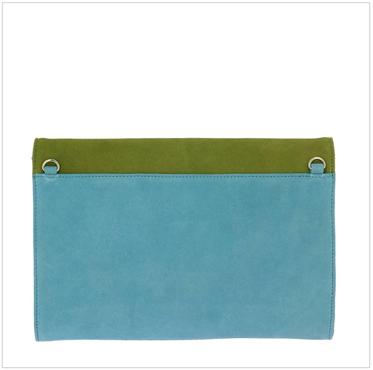 商品[国内直发] TWINSET|TWINSET  女士绿色拼蓝色天然皮革挎包 OS8TDP-02482,价格¥324,第5张图片详细描述