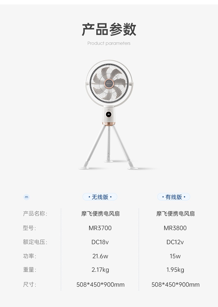 商品[国内直发] Morphy Richards|家用便携静音落地扇 无线直�流 循环扇 充电\插电双选择,价格¥394,第36张图片详细描述