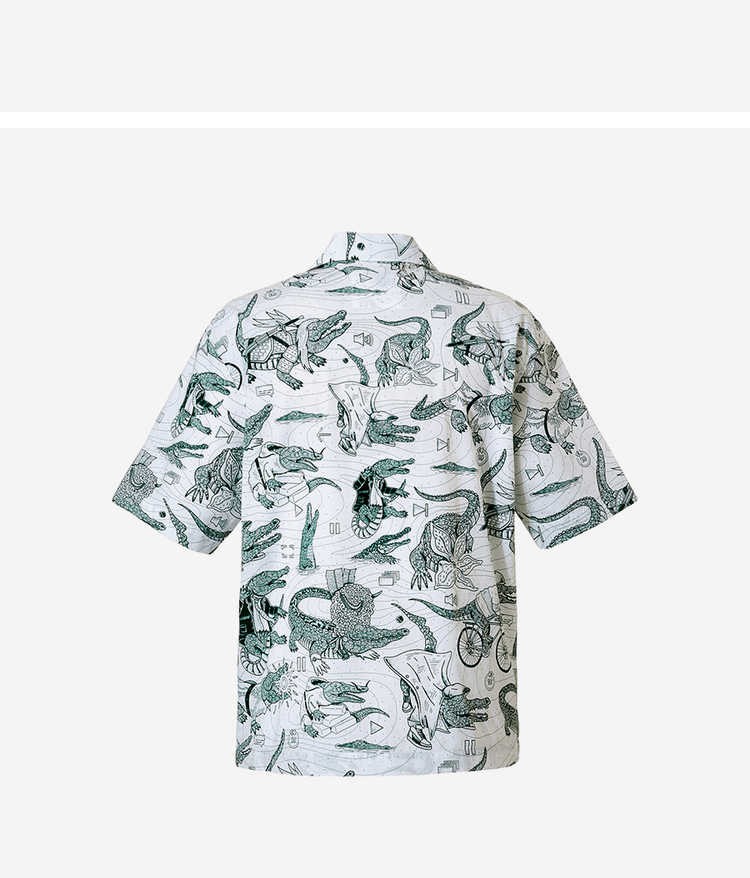 商品Lacoste|【Brilliant|包邮包税】法国鳄鱼 NETFLIX AOP   短袖T恤  CH9323-53G C50,价格¥1057,第3张图片详细描述