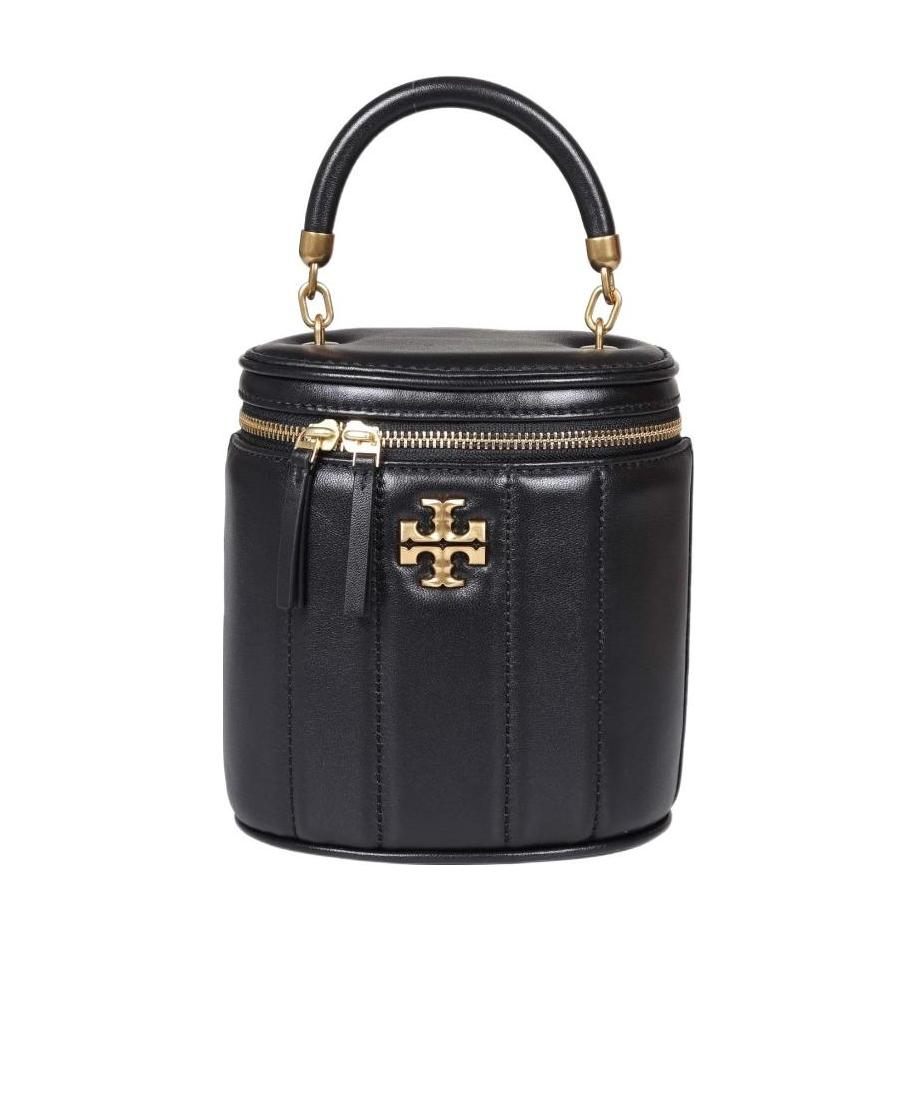 商品[国内直发] Tory Burch|汤丽柏琦TB女包Kira金属双T logo皮质手提单肩斜挎包桶包奶白/黑色138999 ,价格¥3332,第6张图片详细描述