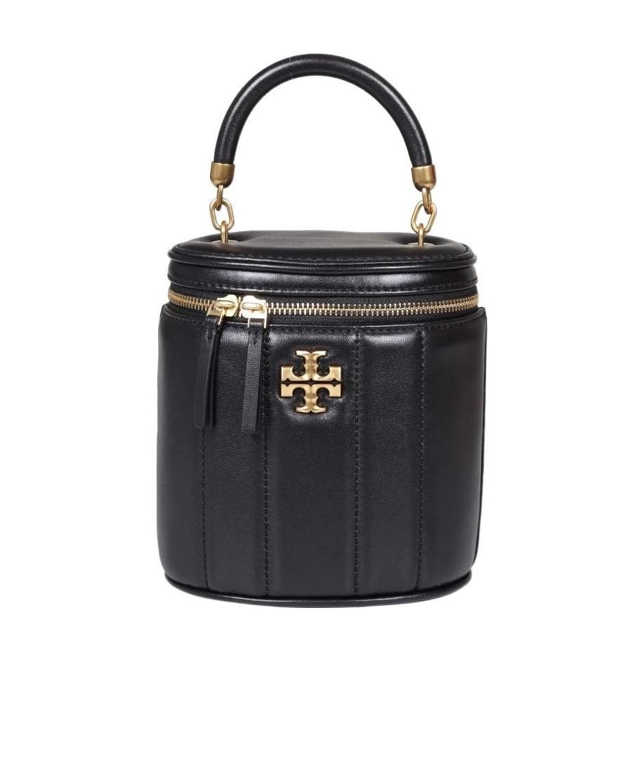 商品[国内直发] 【春节不打烊，国内现货速发】 Tory Burch|汤丽柏琦TB女包Kira金属双T logo皮质手提单肩斜挎包桶包奶白/黑色138999 ,价格¥3350,第6张图片详细描述