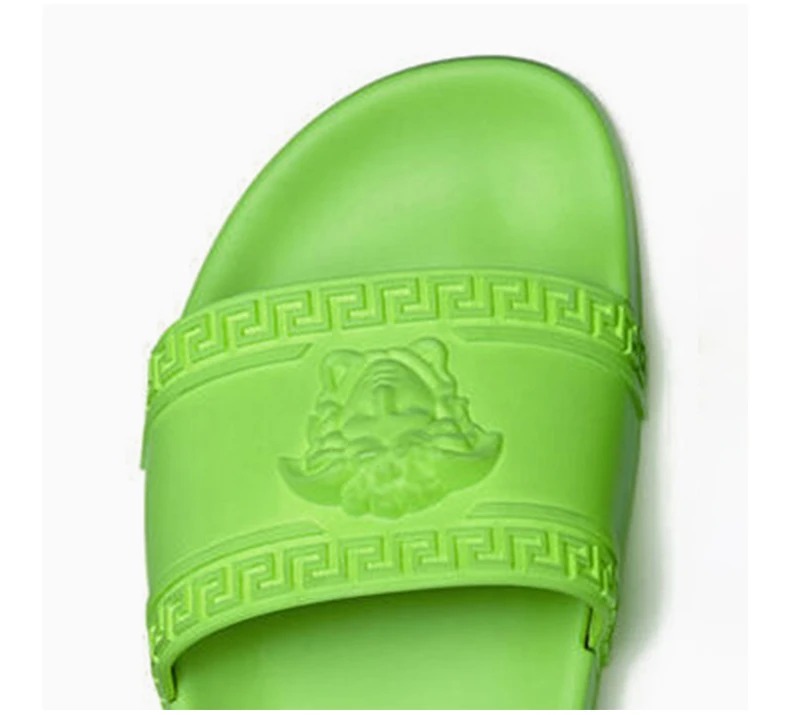 商品Versace|VERSACE 男士绿色橡胶拖鞋 SU5883-DGO9G-DF4,价格¥1614,第7张图片详细描述