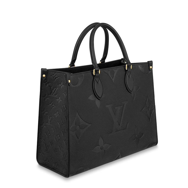 商品Louis Vuitton|预售十天 Louis Vuitton/路易威登 经典款ONTHEGO系列 女士中号黑色老花压纹粒面皮革单肩手提托特包M45595,价格¥23820,第6张图片详细描述