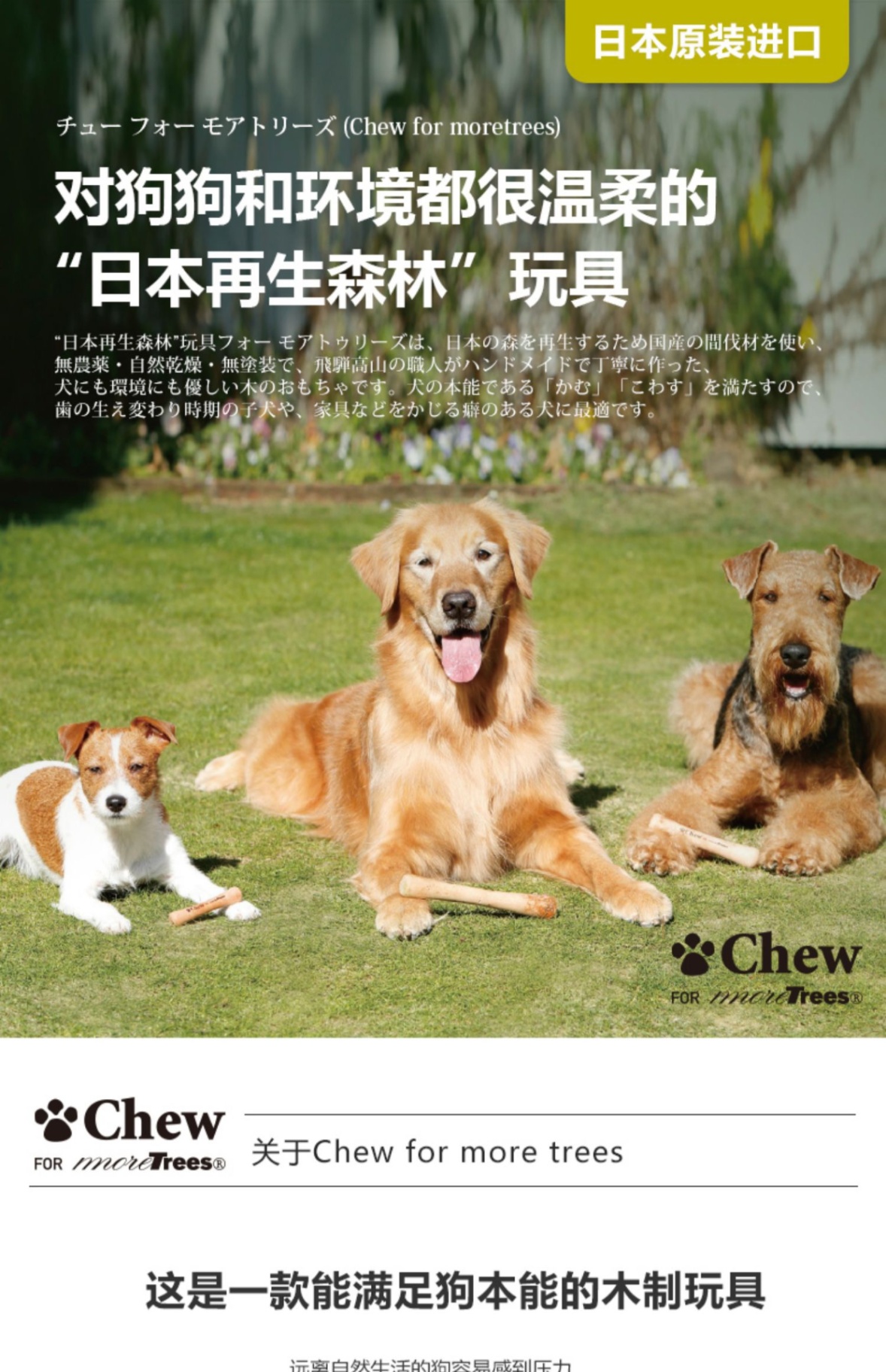 商品[国内直发] A.P.D.C.-Organics|日本再生森林咬咬木（洁牙磨牙防口臭 训练）|Chew for more Trees,价格¥112,第1张图片详细描述