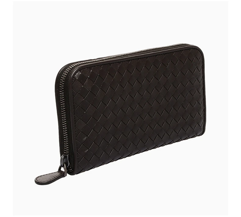 商品[国内直发] Bottega Veneta|Bottega Veneta 葆蝶家 中性深棕色牛皮长款钱包 114076-V4651-2006,价格¥5687,第5张图片详细描述