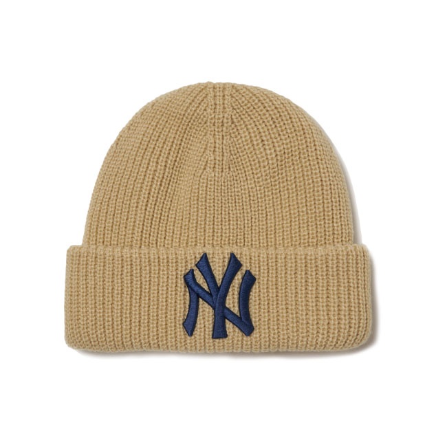 商品MLB|【享贝家】MLB秋冬新款NYlogo男女款毛线帽保暖防风米色\黑色\粉红色均码3ABNM0716-50BGS-FREE,价格¥198,第4张图片详细描述