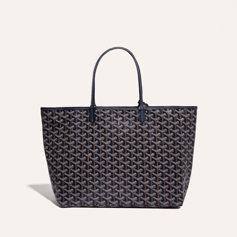 商品Goyard|高雅德 Saint Louis PM男女黑色帆布/小牛皮手提包 STLOUIPMLTY01CL03P（十色可选）,价格¥13567,第21张图片详细描述