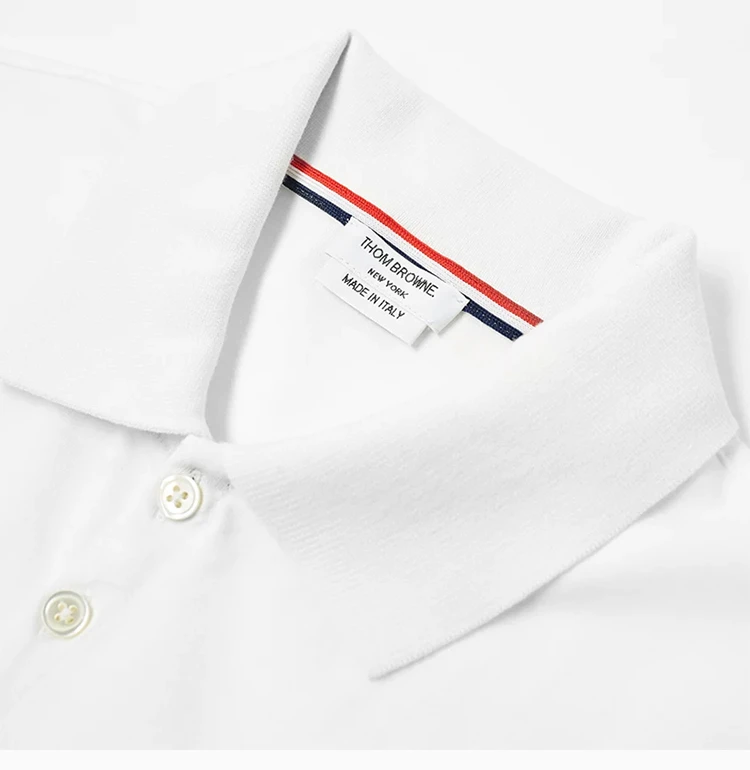 商品Thom Browne|Thom Browne 男士白色POLO MJP060A-01454-100,价格¥1958,第7张图片详细描述