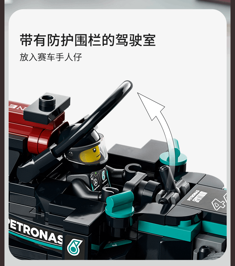 商品[国内直发] LEGO|乐高超级赛车系列积木76909梅赛德斯奔驰AMG跑车赛车双车,价格¥383,第6张图片详细描述