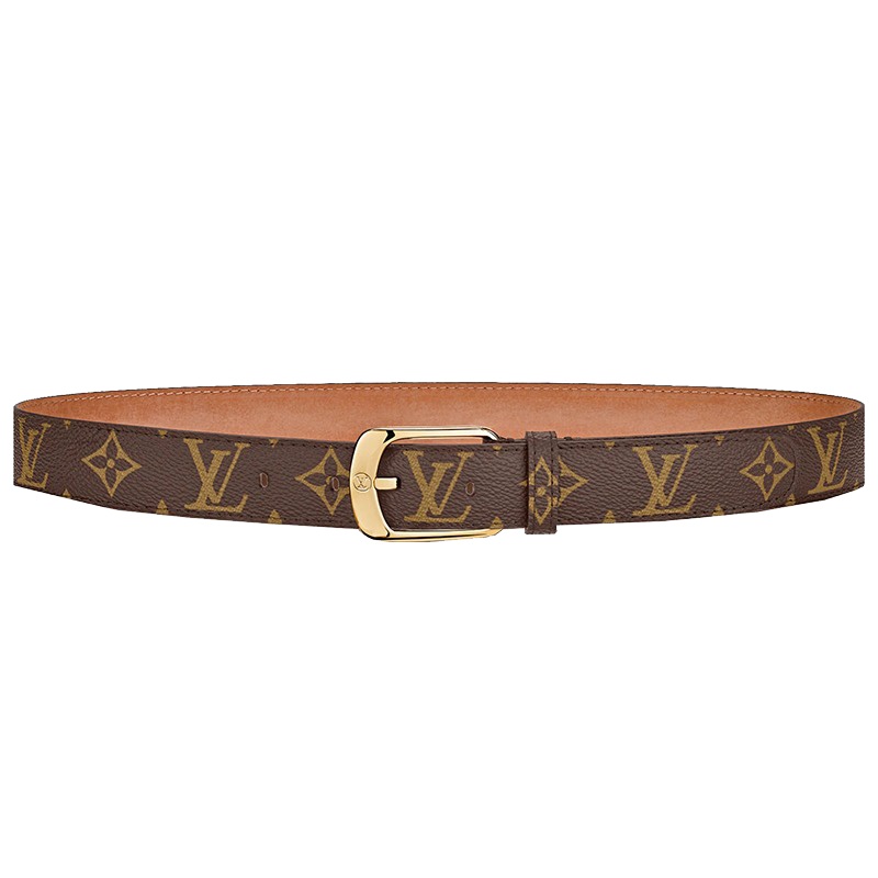 商品Louis Vuitton|预订款2-3周 Louis Vuitton/路易威登 女士Monogram帆布金扣椭圆花押字30毫米腰带M6919U,价格¥2916,第4张图片详细描述