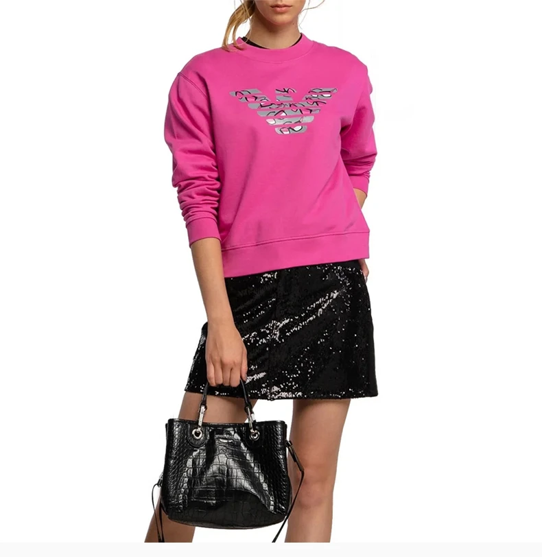 商品Emporio Armani|EMPORIO ARMANI 玫红色女士卫衣/帽衫 6H2M8Z-2J49Z-0846,价格¥716,第8张图片详细描述