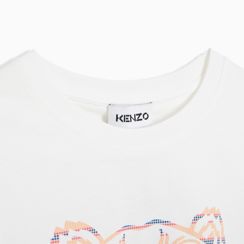 商品Kenzo|【现货】高田贤三 女士白色虎头棉质T恤（5色可选）,价格¥707,第10张图片详细描述