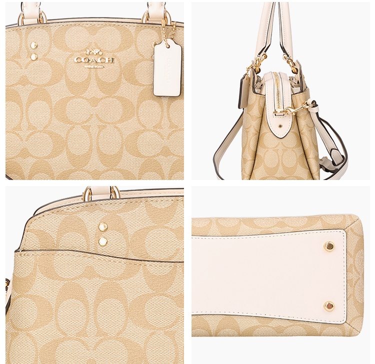 商品Coach|蔻驰女包经典迷你LILLIE CARRYALL单肩斜挎手提包戴妃包,价格¥1757,第6张图片详细描述