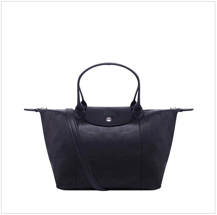 商品Longchamp|Longchamp 珑骧 黑色小羊皮女士手提包 1512737001,价格¥2988,第1张图片详细描述