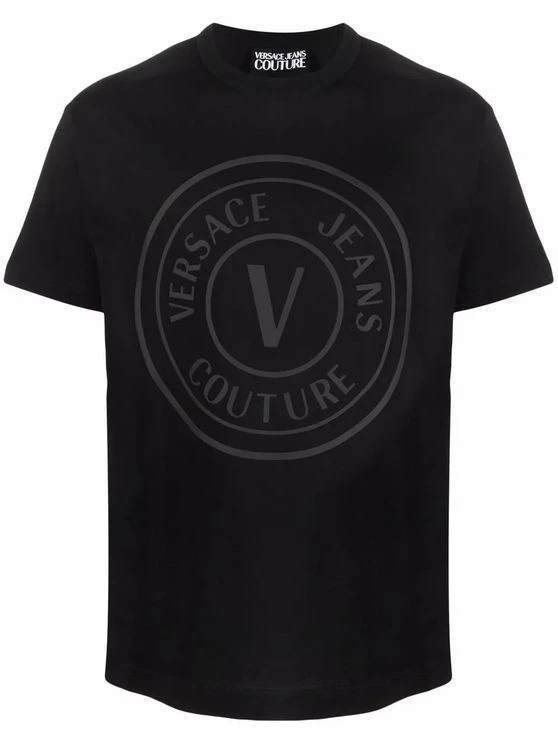 商品[国内直发] Versace|VERSACE JEANS 男士黑色棉质半袖T恤 72GAHT20-CJ00O-899,价格¥734,第1张图片详细描述