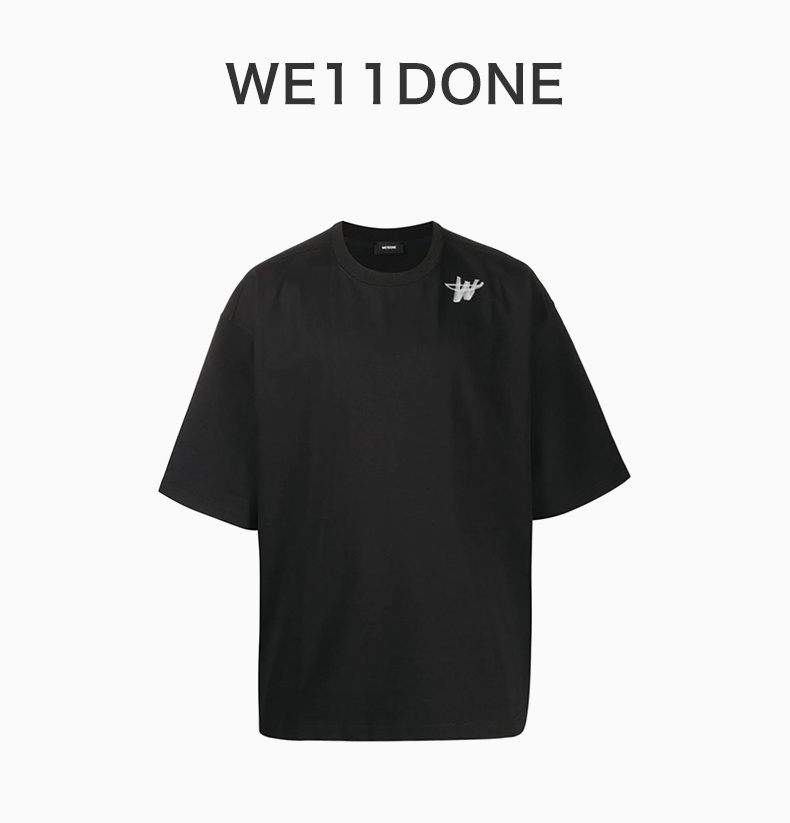 商品We11done|WE11DONE 黑色女士T恤 WD-TP6-20-073-U-BK,价格¥711,第3张图片详细描述
