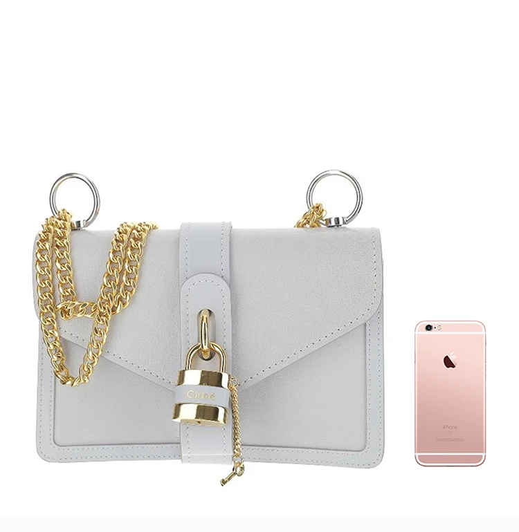 商品[国内直发] Chloé|Chloe' 蔻依 女士灰色皮革单肩包 C19WS205-B71-27S,价格¥10852,第4张图片详细描述