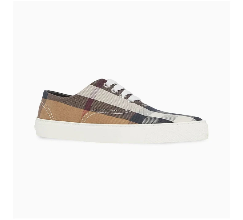 商品Burberry|Burberry 女士棕色棉质运动鞋 8042137,价格¥4487,第5张图片详细描述