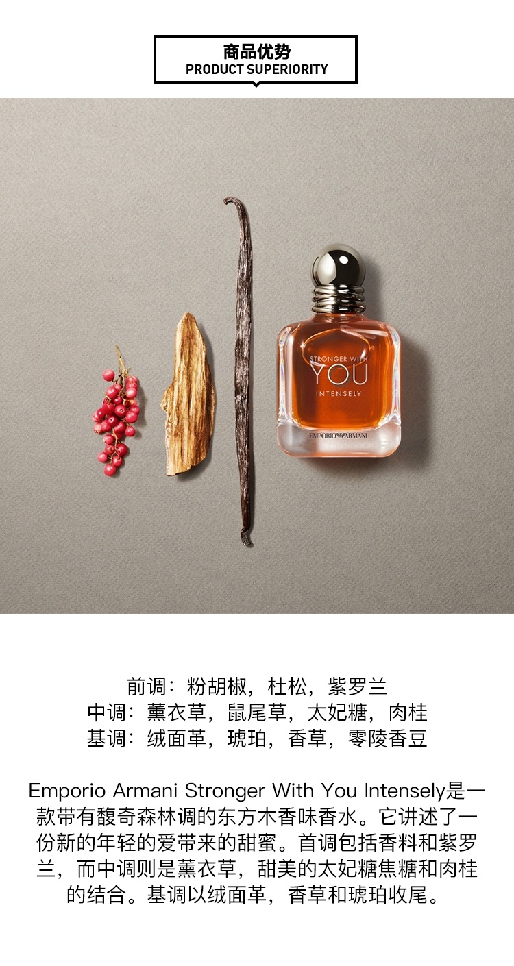 商品Giorgio Armani|Giorgio Armani阿玛尼 「因你更強」男士浓香水EDP 30/50/100ml,价格¥402,第3张图片详细描述