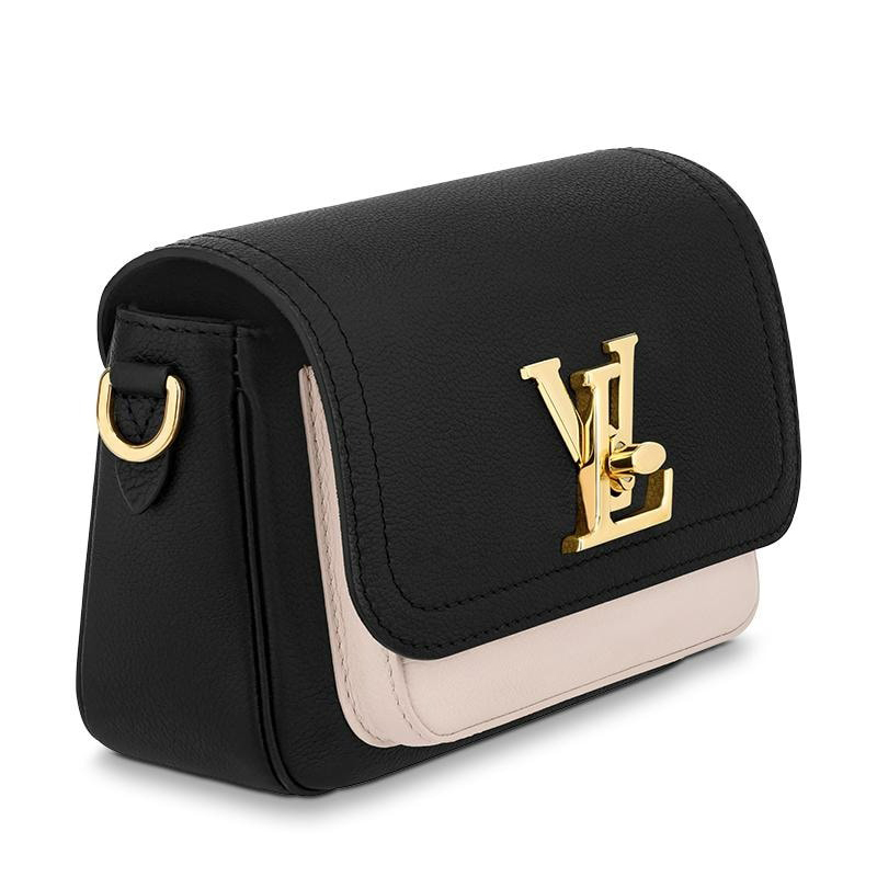 商品Louis Vuitton|预售十天  Louis Vuitton/路易威登 22春夏新款LOCKME TENDER系列 女士黑色牛皮革金扣金链翻盖开合单肩斜跨手提链条包M58557,价格¥18453,第4张图片详细描述