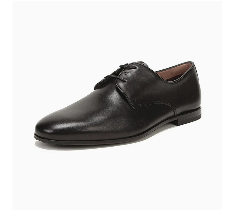 商品Salvatore Ferragamo|SALVATORE FERRAGAMO 男士黑色牛皮德比鞋商务皮鞋 0696261,价格¥2509,第5张图片详细描述