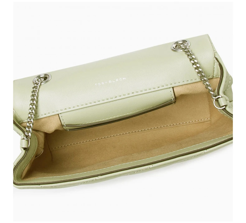商品Tory Burch|TORY BURCH 女士KiraChevron黑色羊皮绗缝徽标牌小号单肩斜挎包 90460-300,价格¥2521,第8张图片详细描述