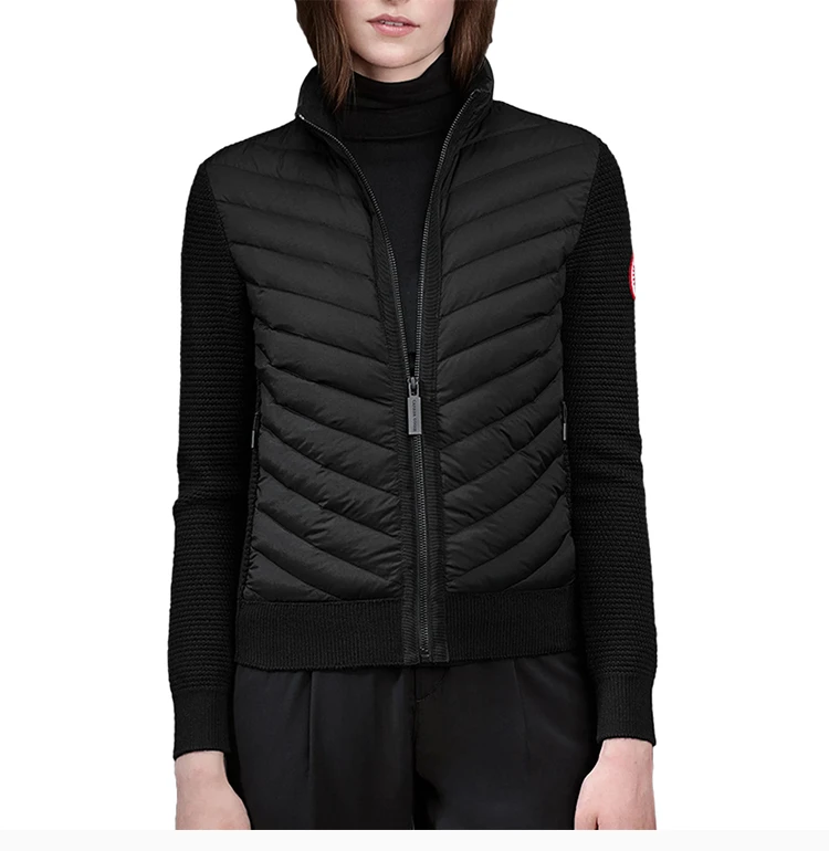 商品[国内直发] Canada Goose|Canada Goose 加拿大鹅 女士黑色HYBRIDGE鹅绒羽绒服 6830L-BLACK,价格¥6237,第5张图片详细描述