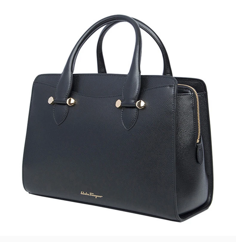 商品[国内直发] Salvatore Ferragamo|Salvatore Ferragamo 菲拉格慕 女士黑色手提包 21-G925-1684042,价格¥4762,第5张图片详细描述