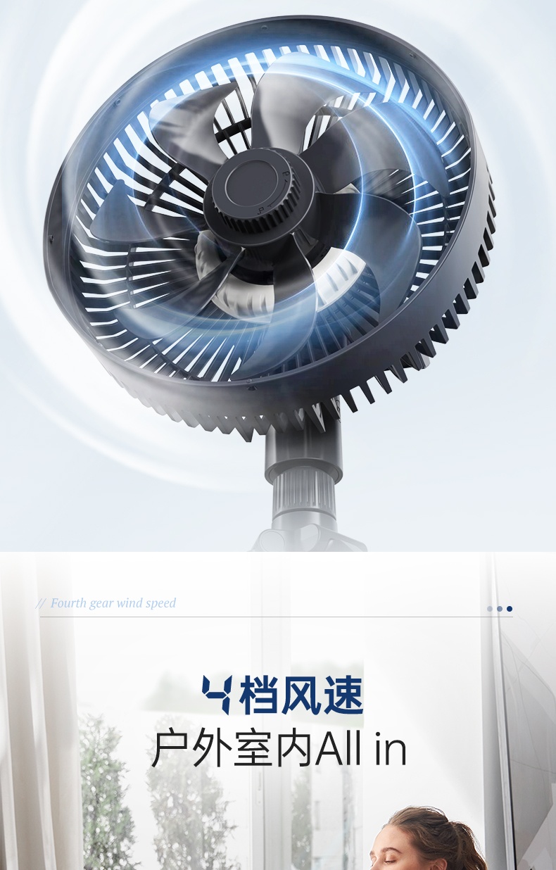商品[国内直发] Morphy Richards|户外电风扇无线便携小风扇MR3701落地桌面两用静音家用露营,价格¥258,第18张图片详细描述