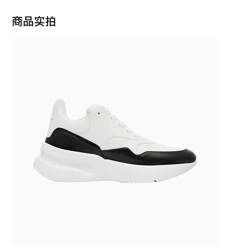 商品Alexander McQueen|Alexander McQueen 亚历山大·麦昆 女士白色配黑色运动鞋 533710-WHT99-9034,价格¥1589,第4张图片详细描述