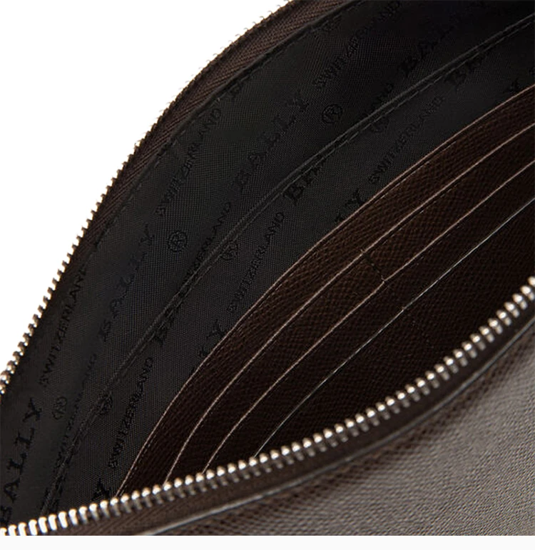 商品Bally|Bally 巴利 男士深棕色小牛皮手拿包 6232050,价格¥2174,第8张图片详细描述