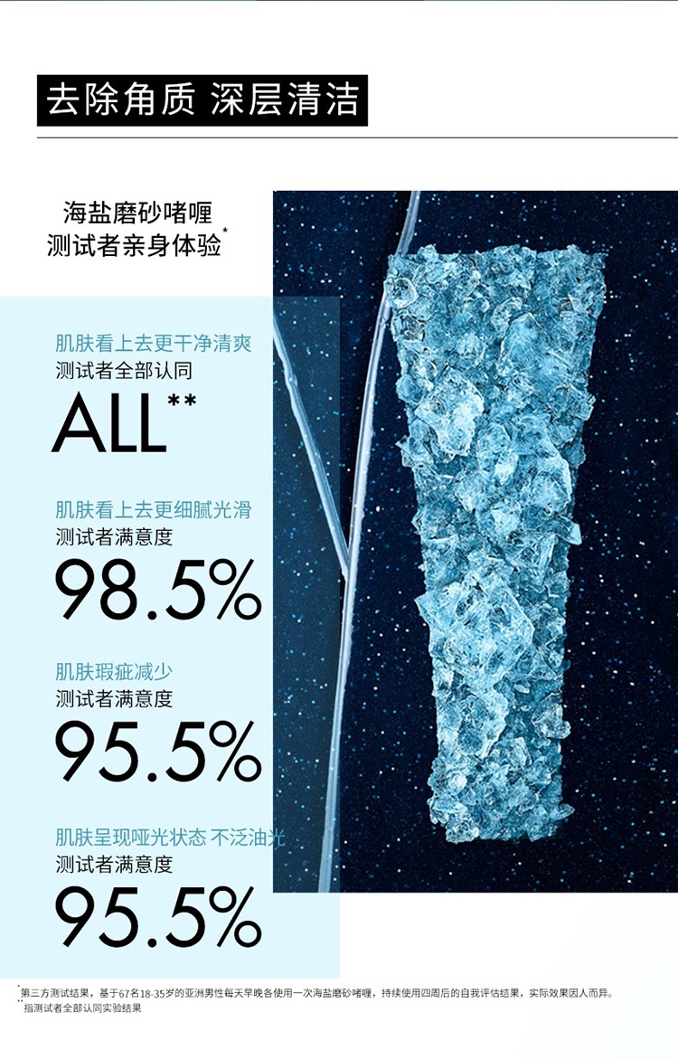 商品Biotherm|Biotherm碧欧泉男士海盐洁面磨砂啫喱125ml 去角质 控油洗面奶,价格¥229,第3张图片详细描述