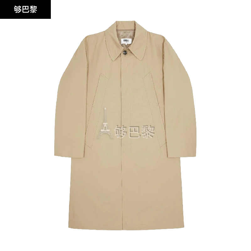 商品MM6|【预售】 MM6 MAISON MARGIELA 24秋冬 男士 风衣 Trench-coat longueur genou S52AH0056S52532114,价格¥9917,第2张图片详细描述