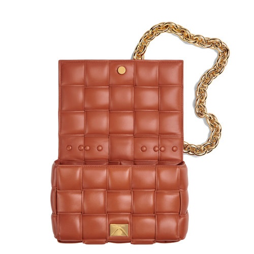商品Bottega Veneta|【包税】Bottega Veneta/葆蝶家 经典CHAIN CASSETTE系列 女士枫叶色小羊皮双面编织斜挎单肩链条包631421VBWZ07654,价格¥30522,第3张图片详细描述