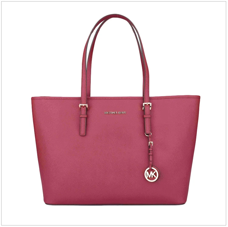 商品[国内直发] Michael Kors|Michael Kors 迈克高仕 JET SET TRAVEL系列红色牛皮手提单肩包 30T5GTVT2L-MULBERRY,价格¥1565,第3张图片详细描述