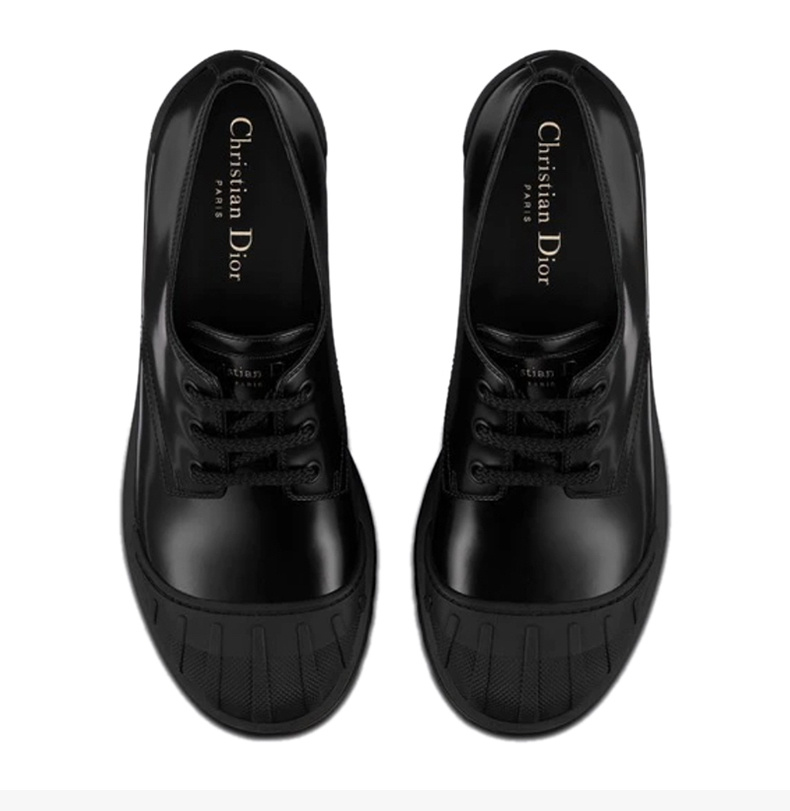 商品[国内直发] Dior|DIOR 女士黑色皮革德比鞋 KCB698ACA-900,价格¥5729,第7张图片详细描述