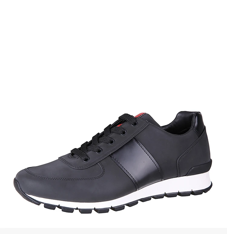 商品[国内直发] Prada|Prada 普拉达 男士深灰色牛皮拼接系带休闲运动鞋 4E2718-1ODT-F0002,价格¥4518,第5张图片详细描述