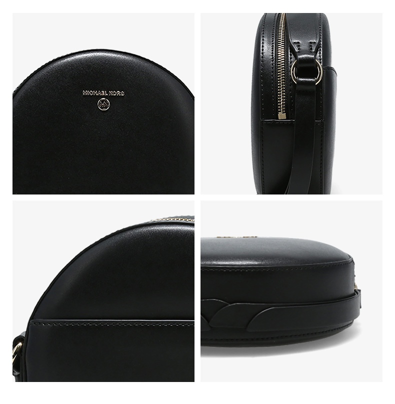 商品Michael Kors|Michael Kors DELANCEY中号女士牛皮革单肩斜挎圆饼包 32S0GD8C8L-BLACK,价格¥1364,第8张图片详细描述