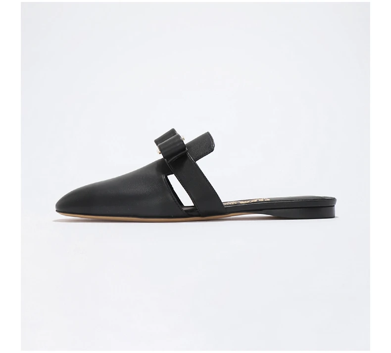 商品Salvatore Ferragamo|Salvatore Ferragamo 菲拉格慕 女士黑色牛皮拖鞋 01-P963-715346,价格¥2434,第5张图片详细描述