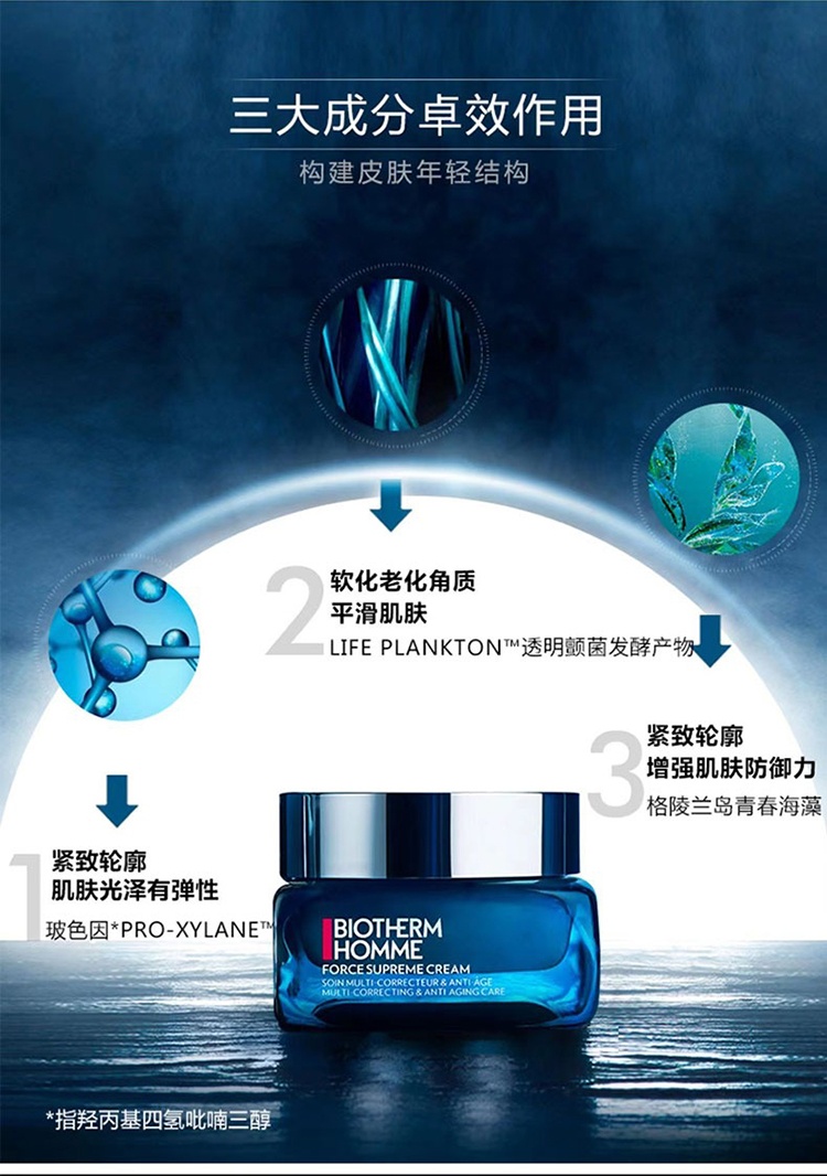 商品Biotherm|碧欧泉男士护肤套装 [蓝钻精华面霜50ml+剃须慕斯50ml+洗面奶40ml],价格¥505,第9张图片详细描述